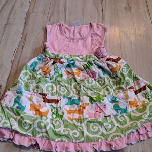 Ann Loren ge designs dress girl toddler 6 dog pink